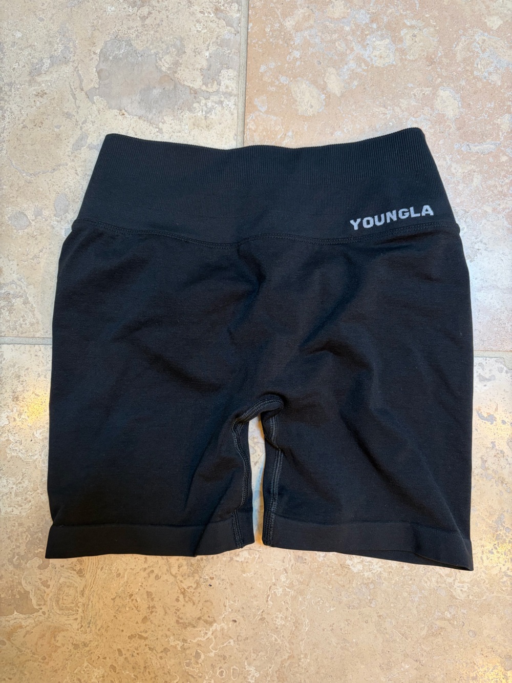 YoungLA Black High-Rise Bike Shorts